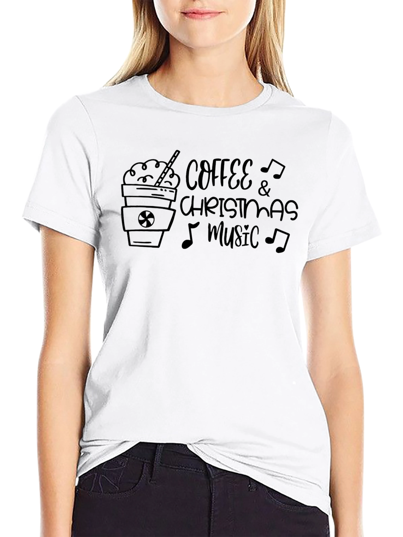 Coffee & Christmas Music Graphic Tee