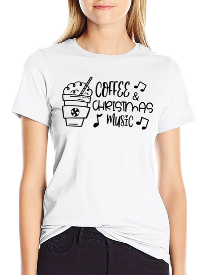 Coffee & Christmas Music Graphic Tee