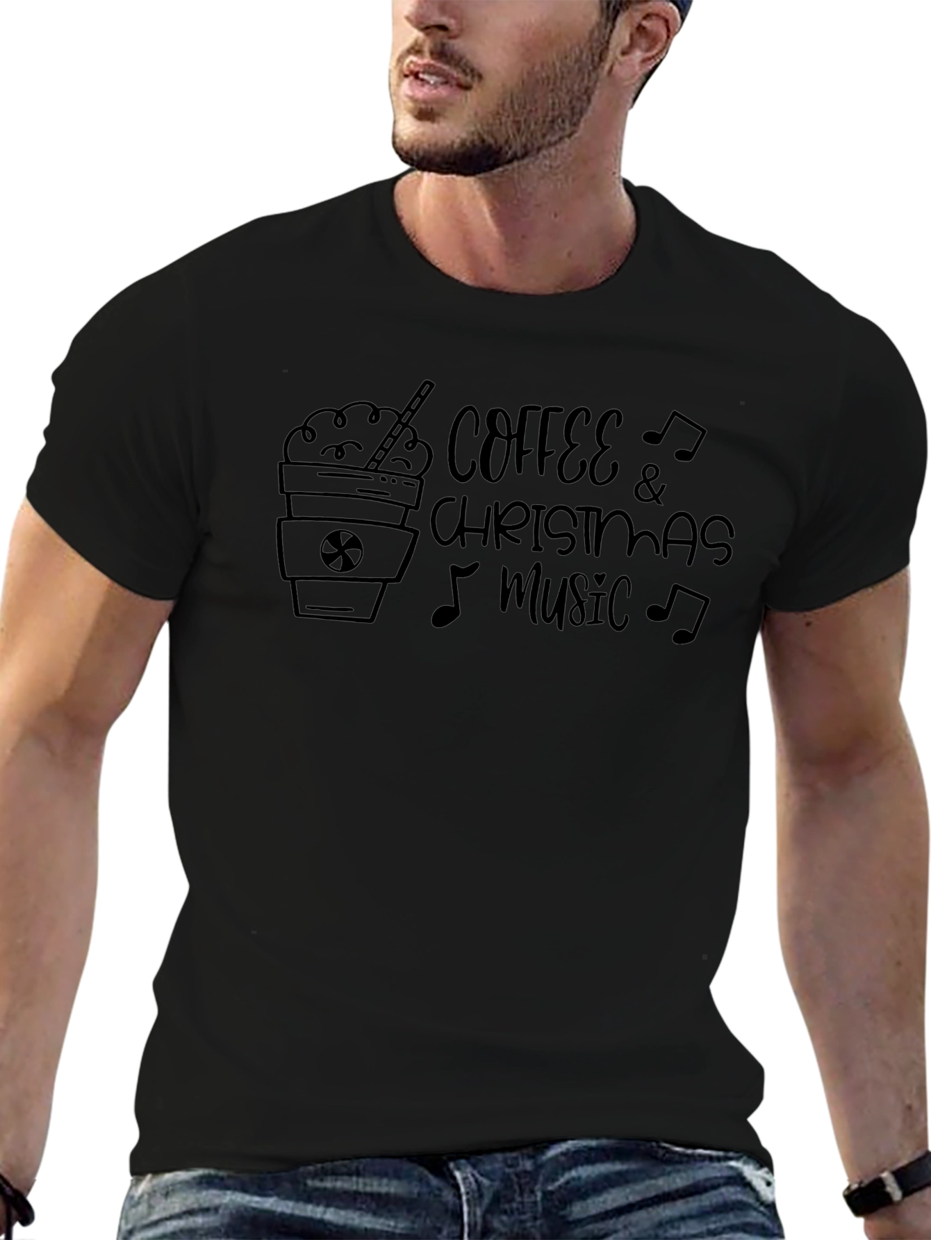 Coffee & Christmas Music Graphic Tee