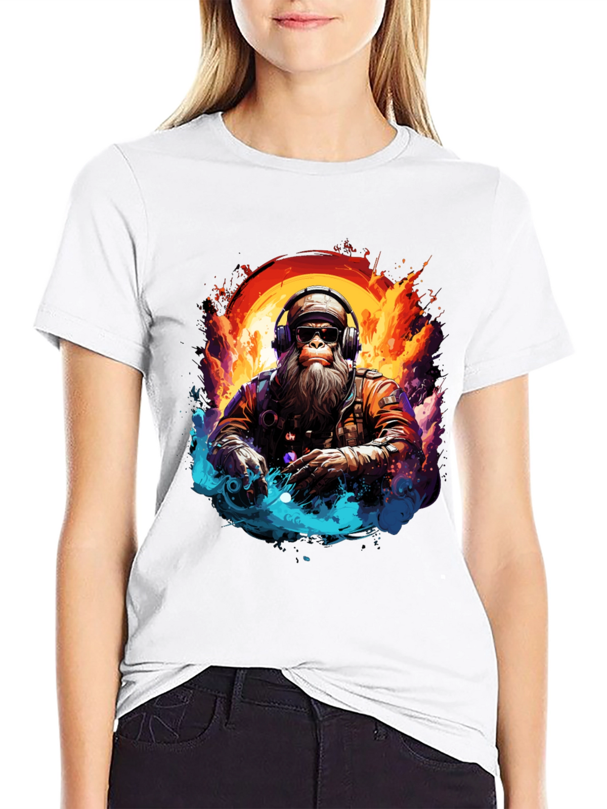 DJ Monkey Graphic Tee - Cool & Unique Design