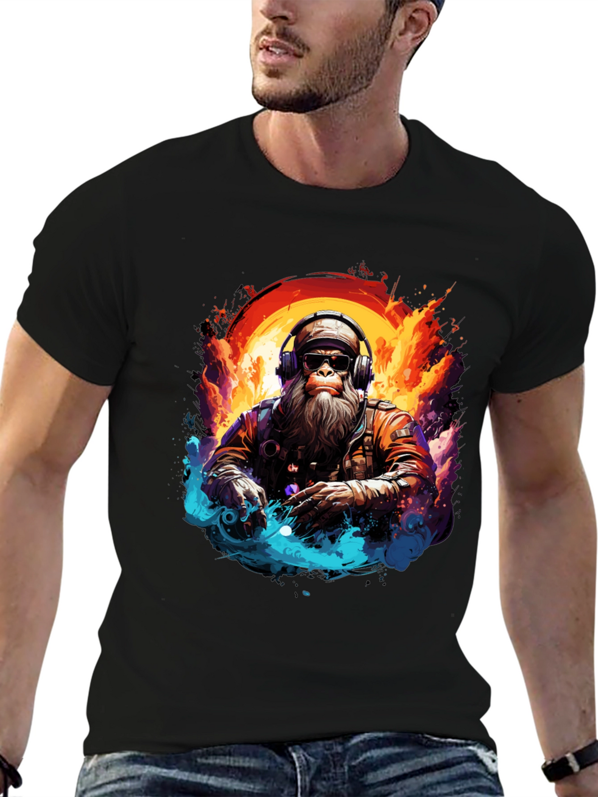 DJ Monkey Graphic Tee - Cool & Unique Design