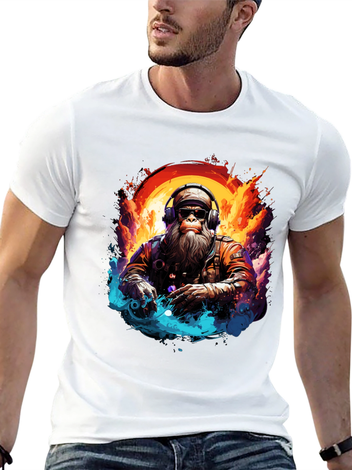 DJ Monkey Graphic Tee - Cool & Unique Design