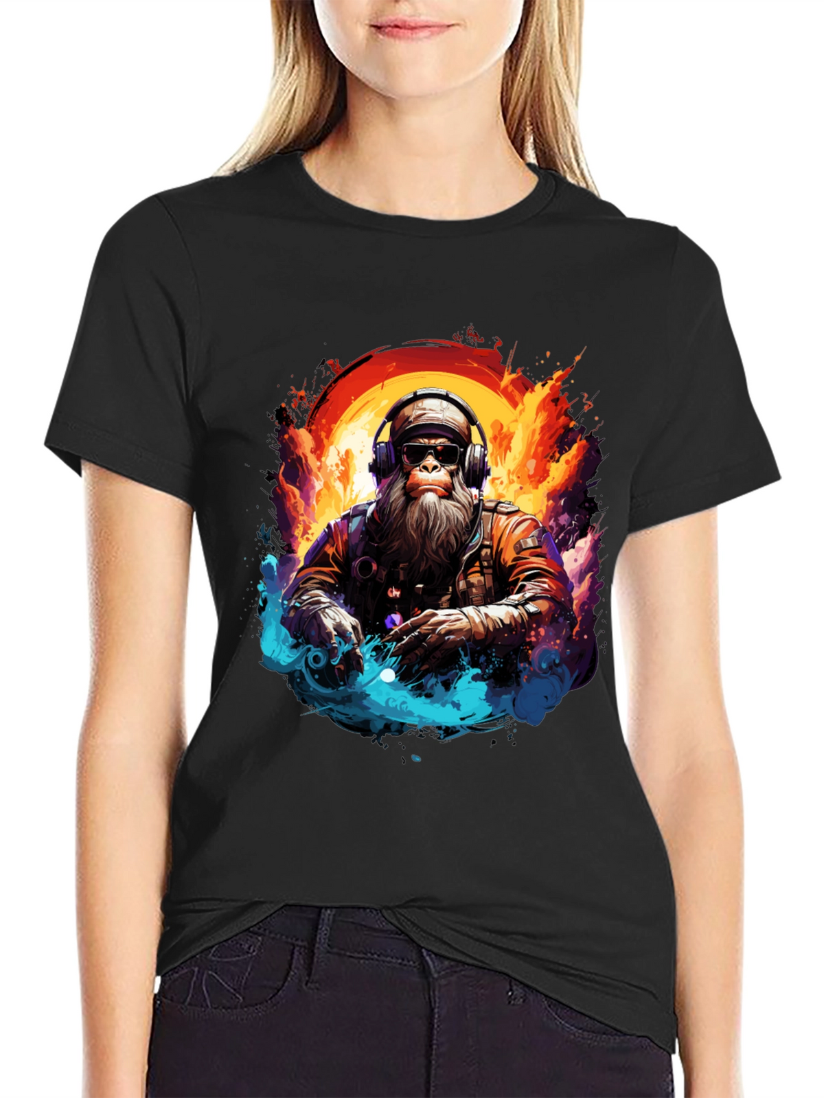 DJ Monkey Graphic Tee - Cool & Unique Design