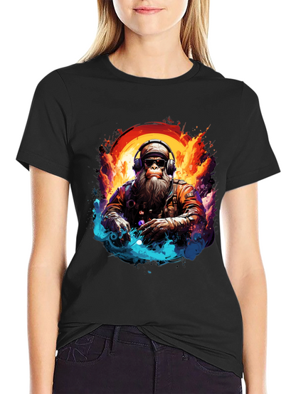 DJ Monkey Graphic Tee - Cool & Unique Design