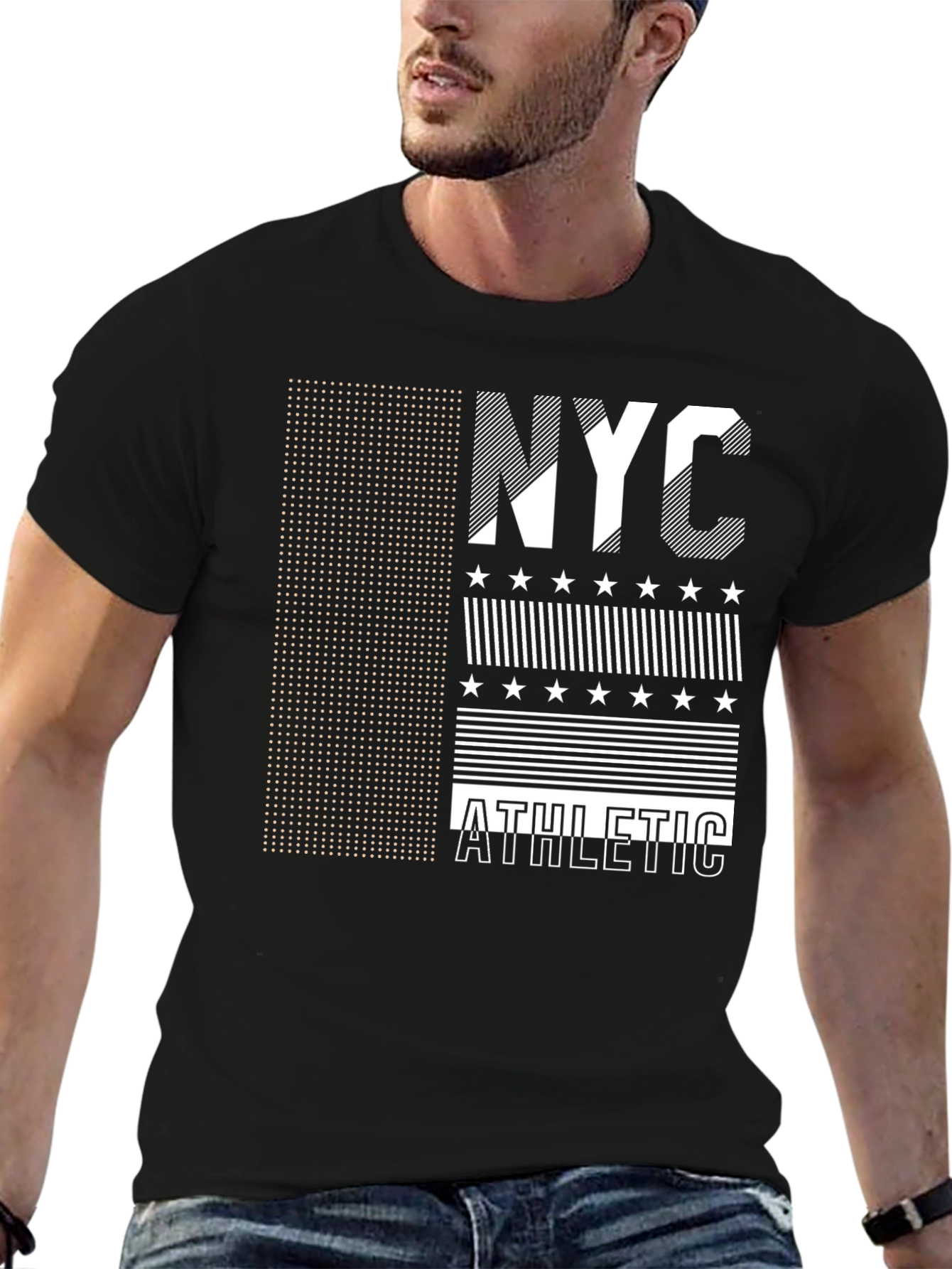 NYC Athletic Graphic Tee - Black