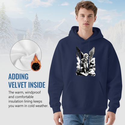 Archangel Michael Religious Art Vintage Print Hoodie
