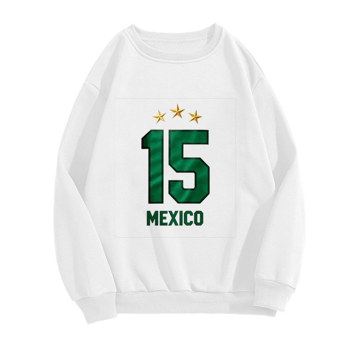 Mexico 15 Number Star Sport Style Crewneck Sweatshirt