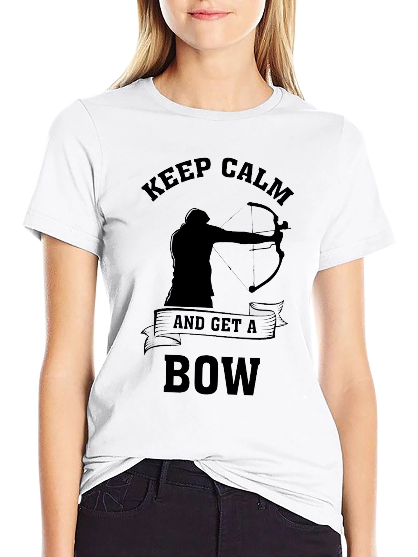 Keep Calm & Get a Bow T-Shirt Archery Design