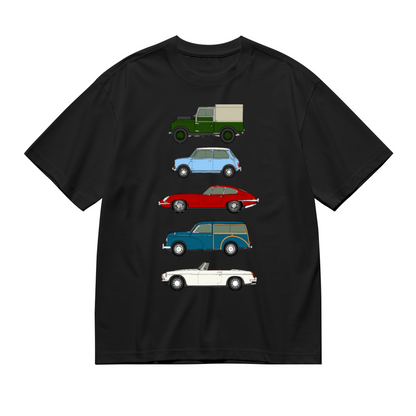 Men's Classic Vintage British Retro Cars Collection Graphic Tee