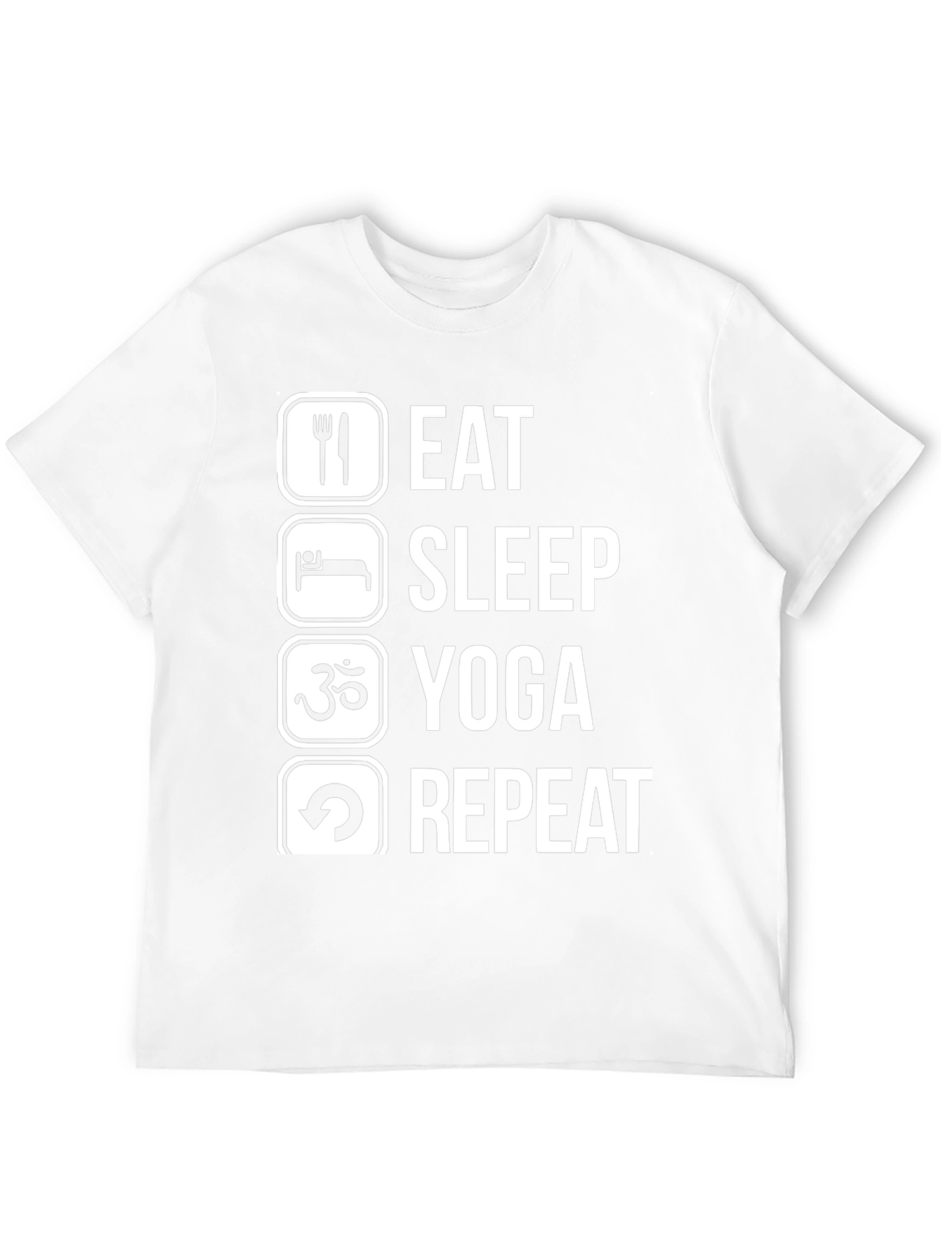 Eat Sleep Yoga Repeat Black T-Shirt