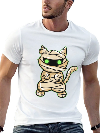 Mummy Cat Halloween T-Shirt - Cute Graphic Tee