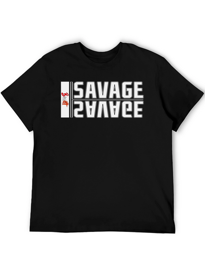 Savage Graphic Print Black T-Shirt