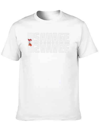 Savage Graphic Print Black T-Shirt