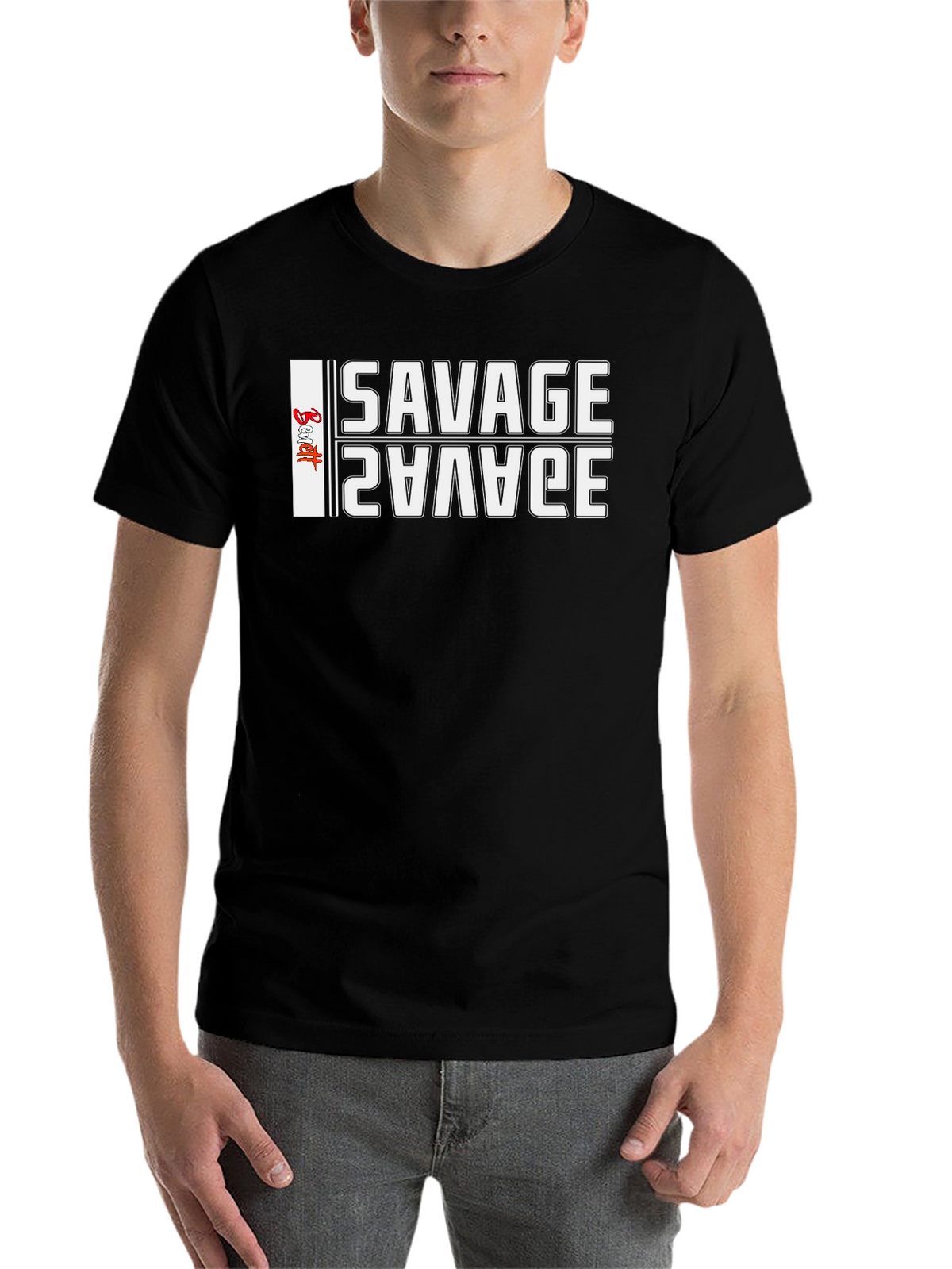 Savage Graphic Print Black T-Shirt