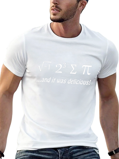 Math Pun T-Shirt - Imaginary Number Ate Sum Pi