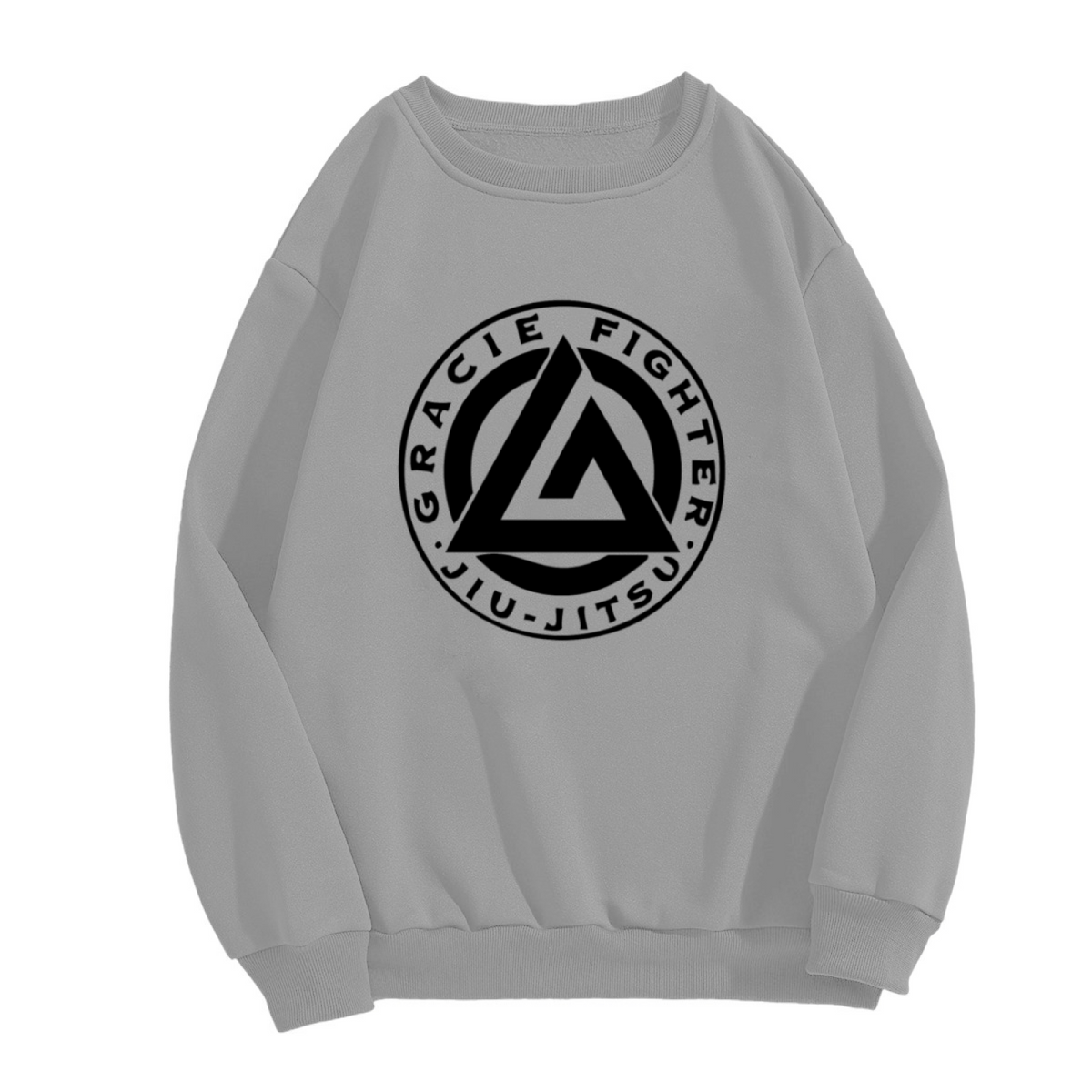 Gracie Fighter Jiu?Jitsu Martial Arts Circle Logo Crewneck Sweatshirt