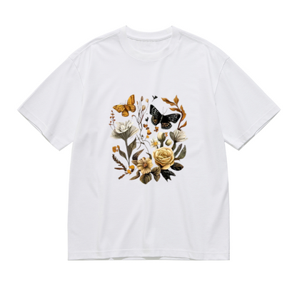 Vintage Wildflower Dual Butterfly Cottagecore Tee