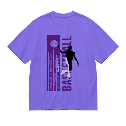 Modern Dunk Basketball Silhouette Sports Graphic T-Shirt
