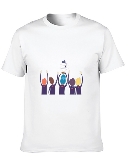 Graphic Tee: Team Celebration Black T-Shirt