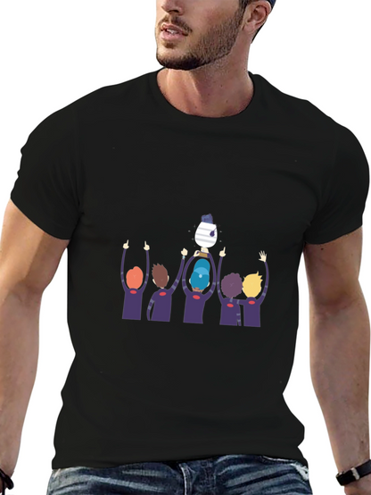 Graphic Tee: Team Celebration Black T-Shirt