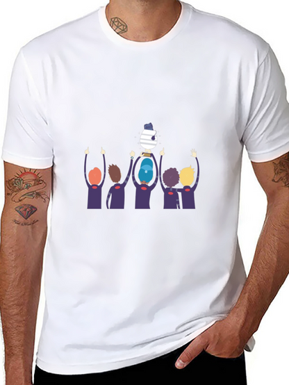 Graphic Tee: Team Celebration Black T-Shirt