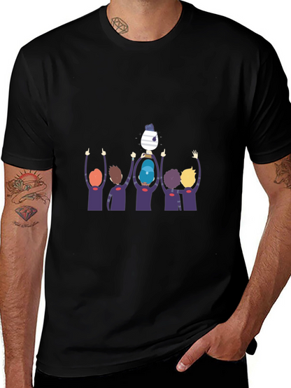 Graphic Tee: Team Celebration Black T-Shirt