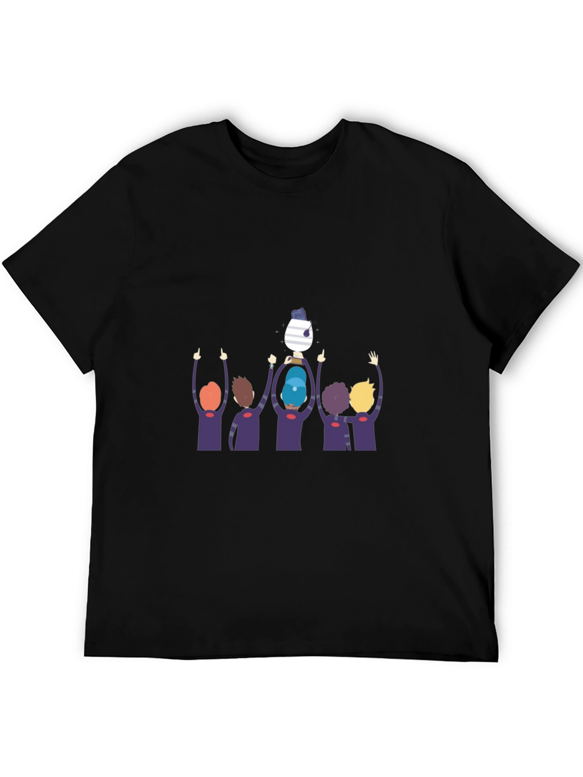 Graphic Tee: Team Celebration Black T-Shirt