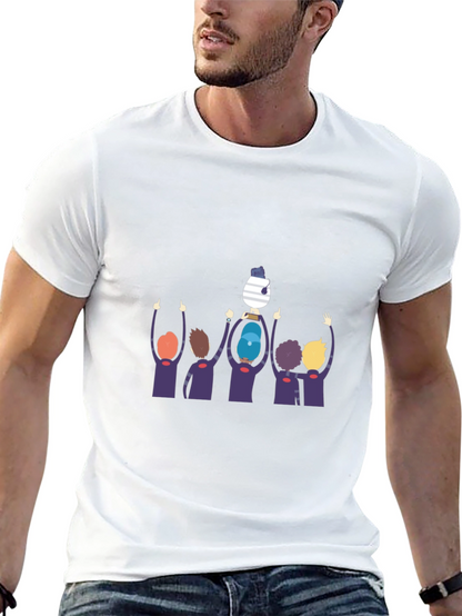 Graphic Tee: Team Celebration Black T-Shirt
