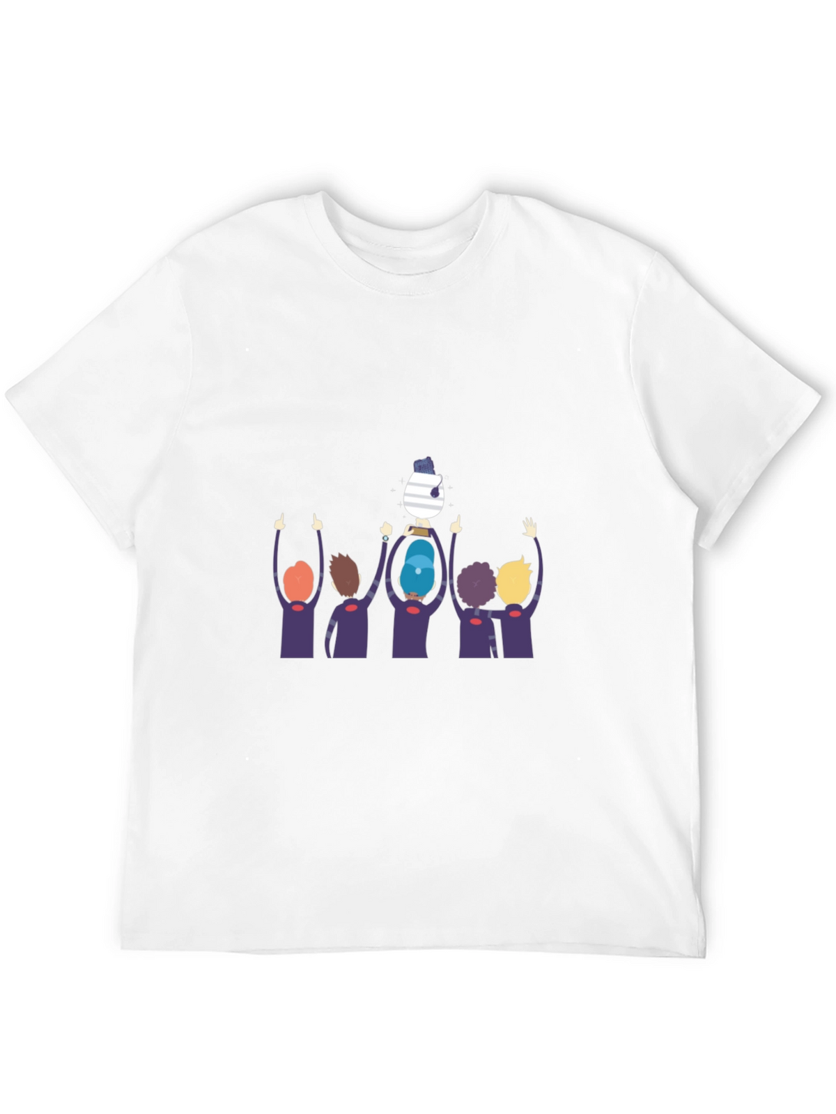 Graphic Tee: Team Celebration Black T-Shirt