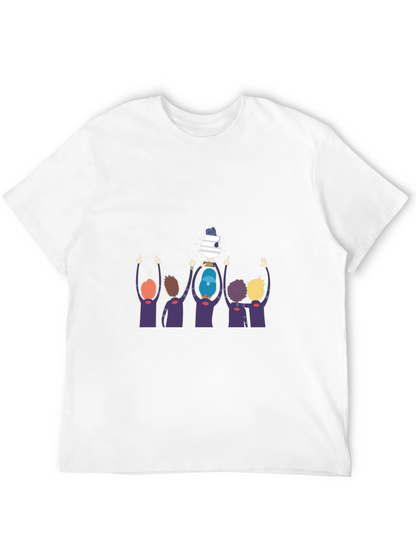 Graphic Tee: Team Celebration Black T-Shirt
