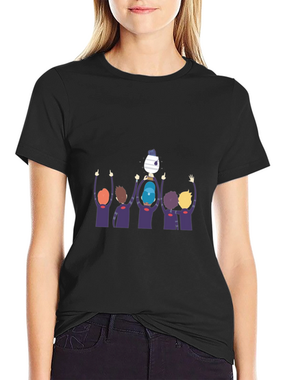 Graphic Tee: Team Celebration Black T-Shirt