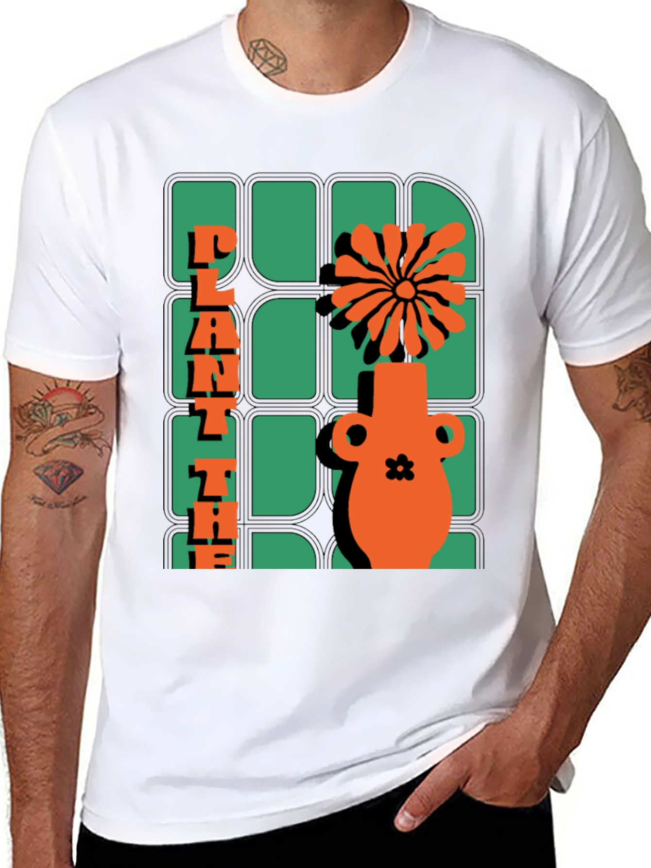 Plant The Seed T-Shirt - Retro Floral Design