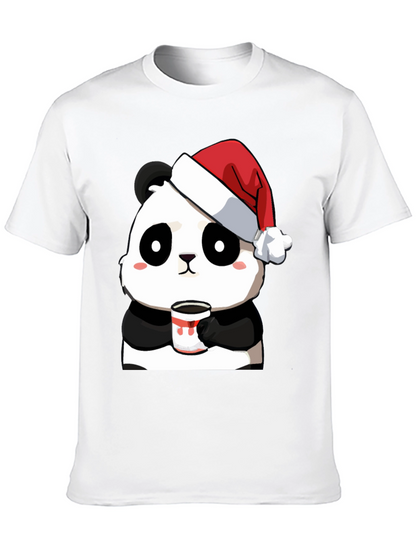 Cute Panda Santa Hat Coffee Mug Graphic T-Shirt