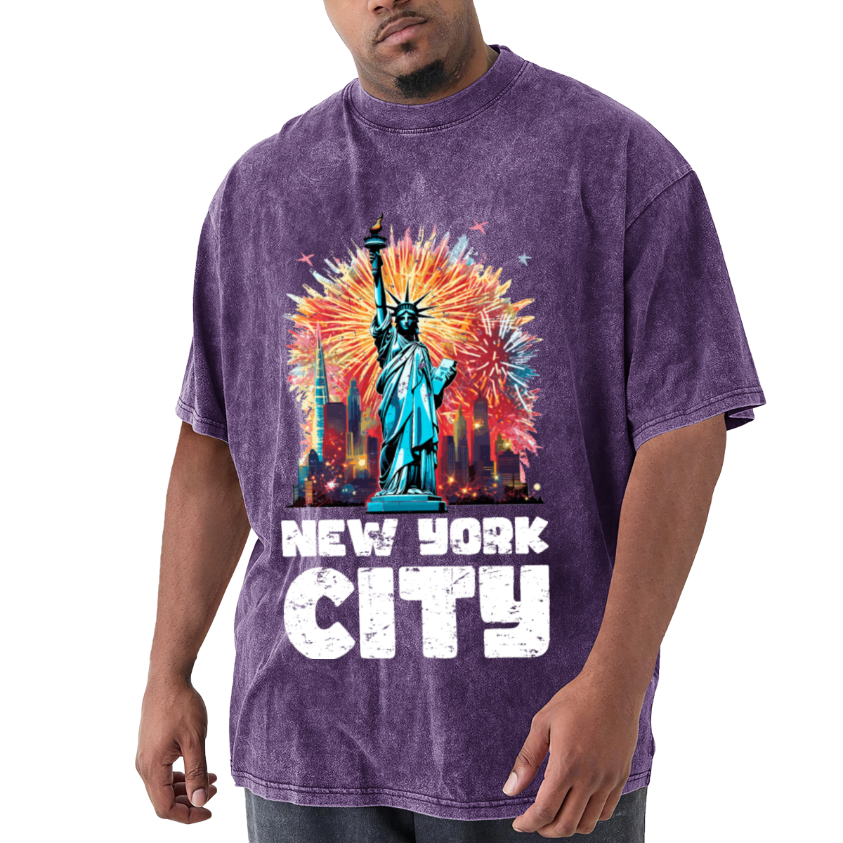 NEW YORK CITY Statue Of Liberty Fireworks