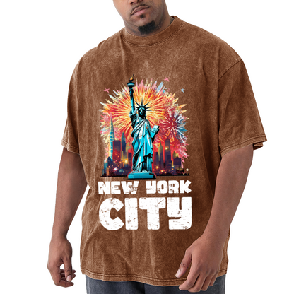 NEW YORK CITY Statue Of Liberty Fireworks