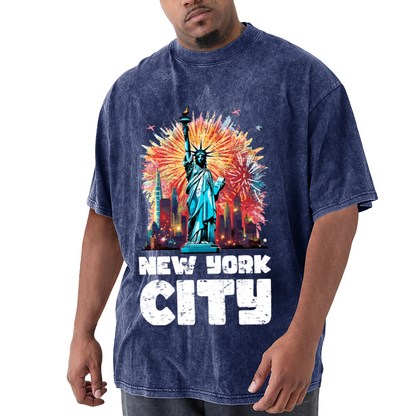NEW YORK CITY Statue Of Liberty Fireworks