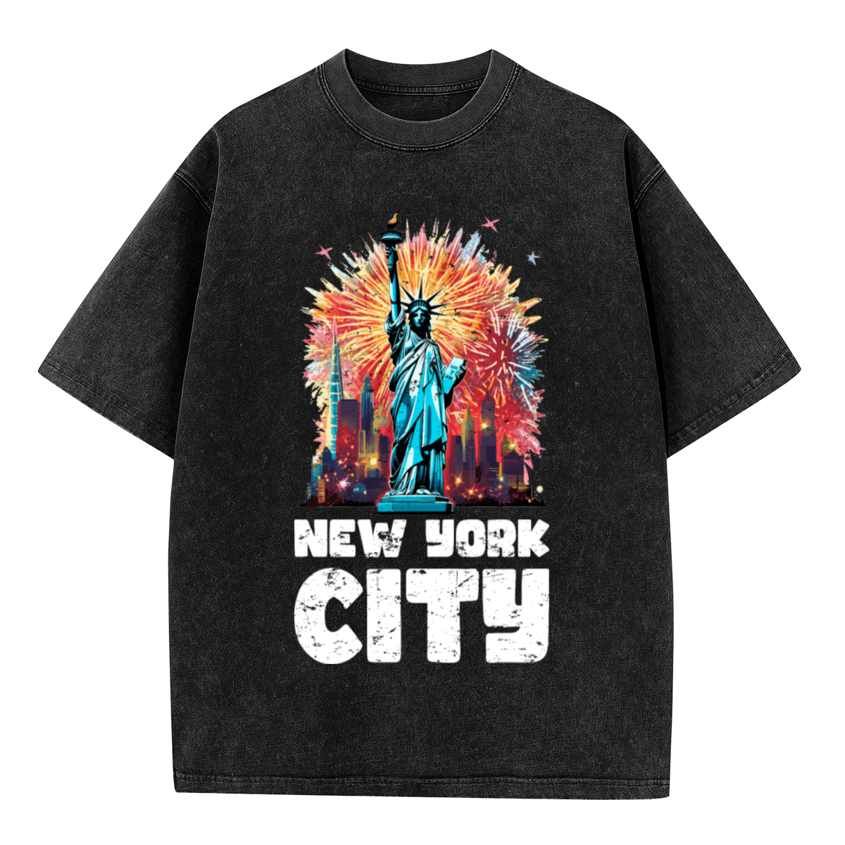 NEW YORK CITY Statue Of Liberty Fireworks