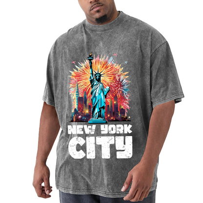NEW YORK CITY Statue Of Liberty Fireworks