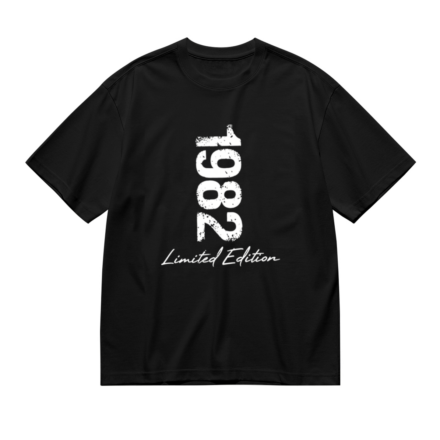 Retro Distressed 1982 Limited Edition Birthday Vintage Black T-Shirt