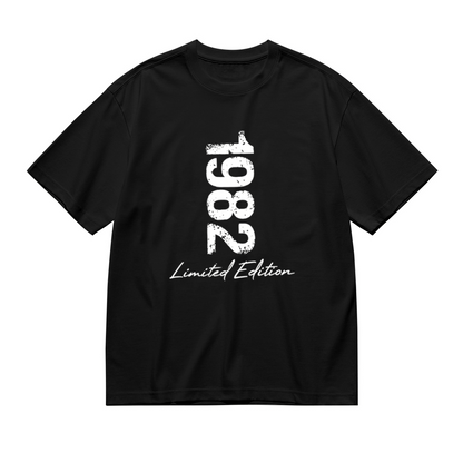 Retro Distressed 1982 Limited Edition Birthday Vintage Black T-Shirt