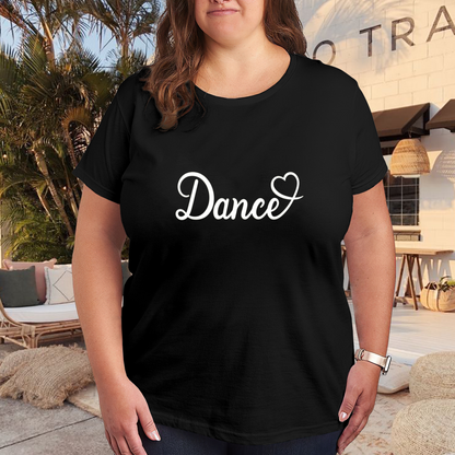Elegant Dance Heart Cursive Script Women¡¯s Tee