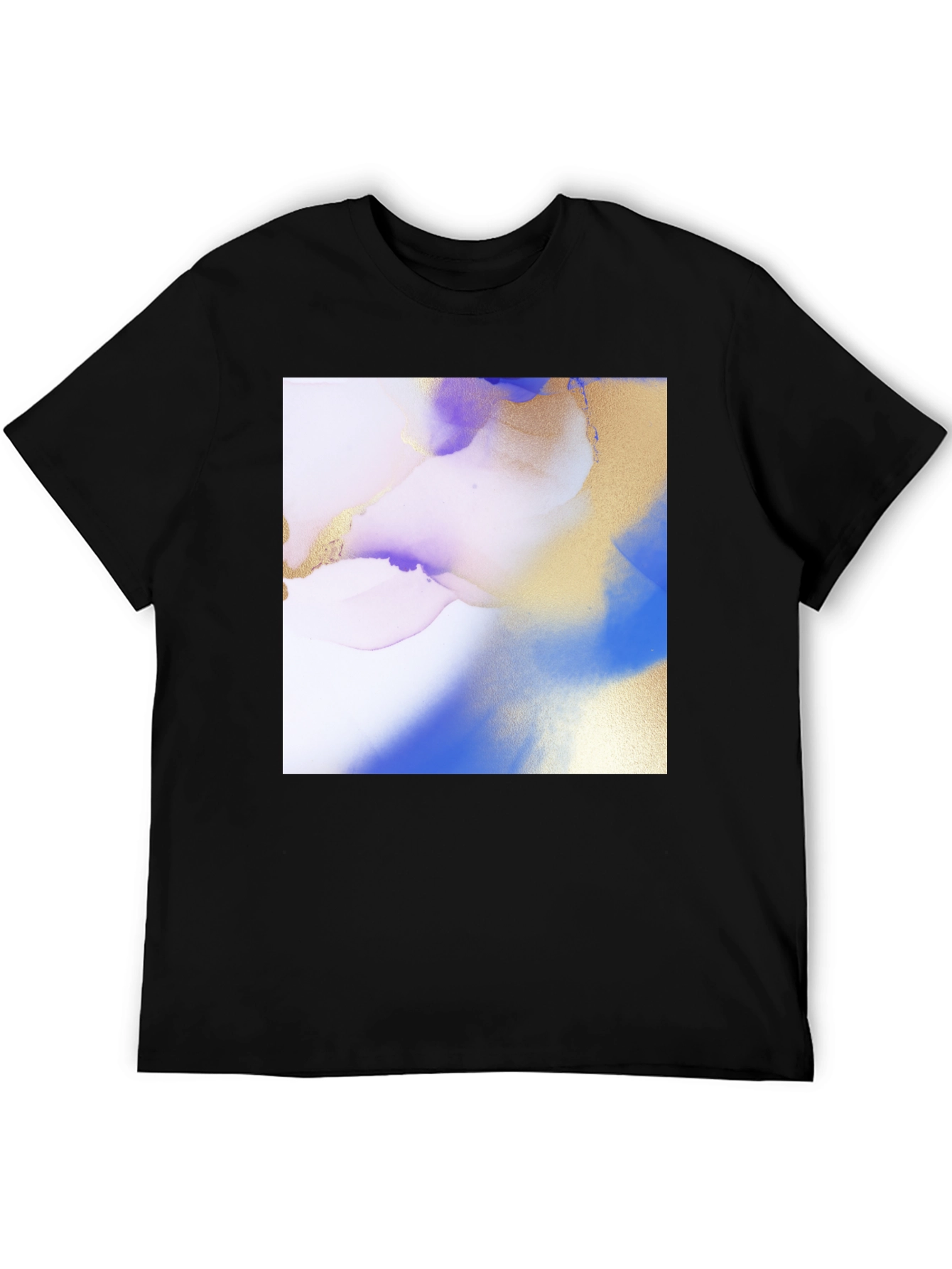 Abstract Art Print Black T-Shirt