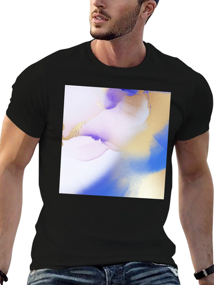 Abstract Art Print Black T-Shirt