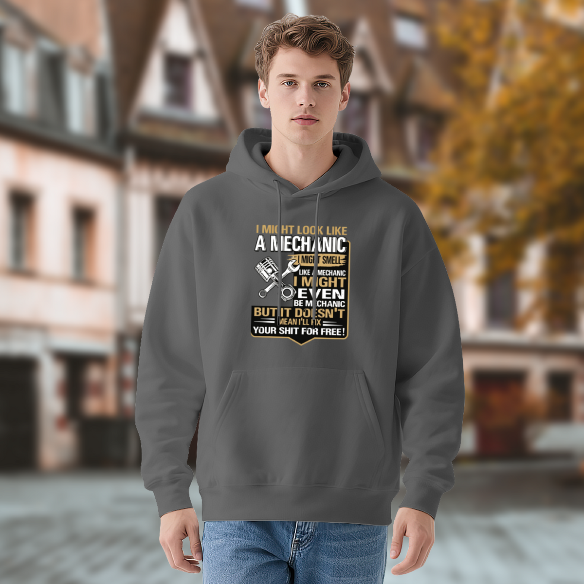 Funny Mechanic Quote Graphic Hoodie