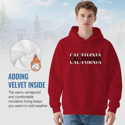 Stacked California Text Bold Fashion Hoodie