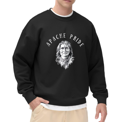 Apache Pride Native American Heritage Portrait Crewneck Sweatshirt