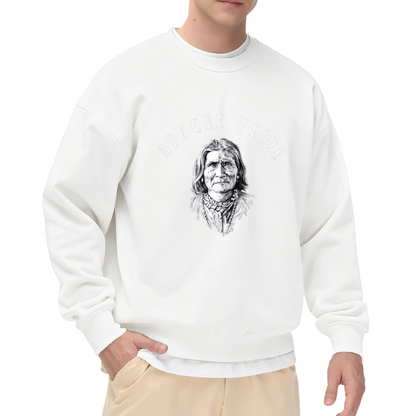 Apache Pride Native American Heritage Portrait Crewneck Sweatshirt