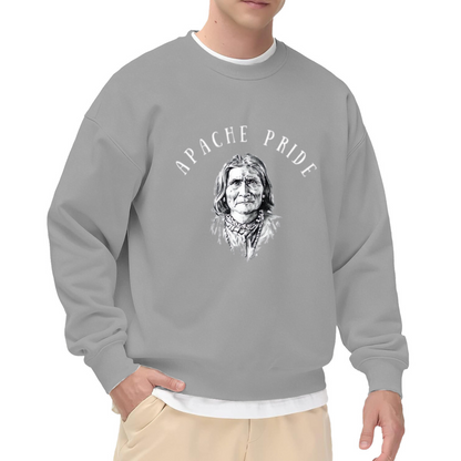 Apache Pride Native American Heritage Portrait Crewneck Sweatshirt