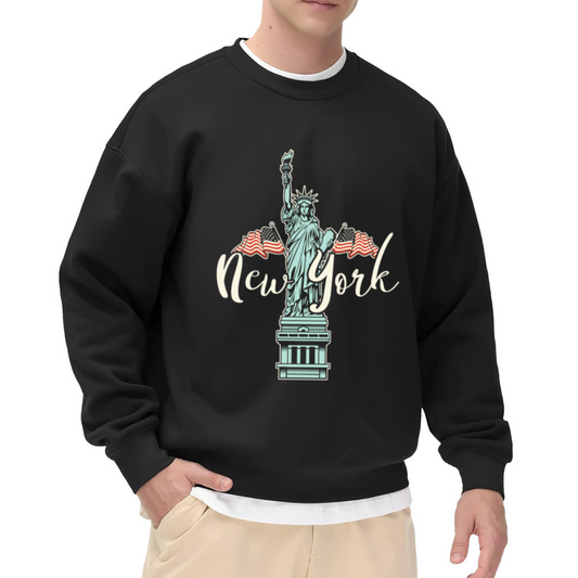 New York Statue Of Liberty American Pride Travel Souvenir Crewneck Sweatshirt