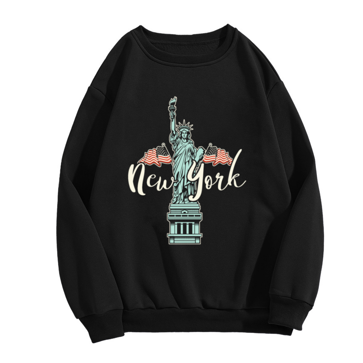 New York Statue Of Liberty American Pride Travel Souvenir Crewneck Sweatshirt